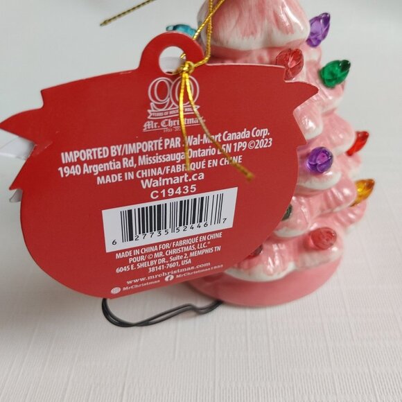 Mr. Christmas 5" Nostalgic Ceramic Lit Tree Ornament, PINK, Christmas or… - Picture 4 of 6